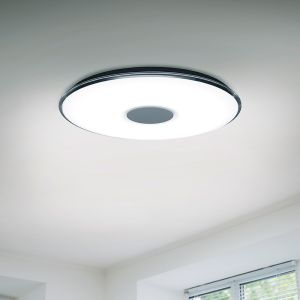 Biały plafon sufitowy metalowy, Vibol, 45W, 3000K LED, z pilot
