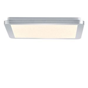 Chromowany plafon sufitowy nowoczesny, Marie, 18W, 3000K LED, IP44