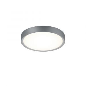 Srebrna lampa łazienkowa sufitowa plastikowa, Evelina, 18W, 3000K LED, IP44
