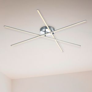 Niklowy plafon sufitowy design, Gottrup, 8,5W, 3000K LED