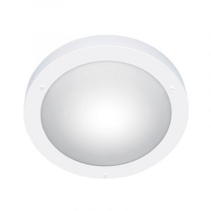 Biała lampa łazienkowa sufitowa szklana, Hadleigh, IP44