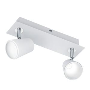 Biały kinkiet szklany, Laysha, 6W, 3000K LED, z przełącznik