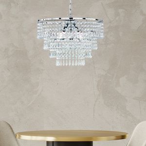 Chromowana lampa wisząca design, Allison