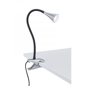 Szary reflektor z klamrą plastikowy, Yelaisa, 3W, 3000K LED, z przełącznik