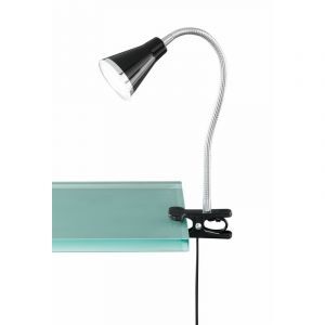 Czarny reflektor z klamrą plastikowy, Taimi, 3,8W, 3000K LED, z przełącznik