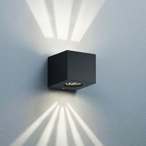 Czarna lampa zewnętrzna design, Sandby, 2W, 3000K LED, IP44