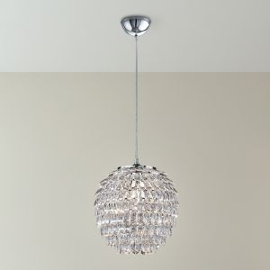 Chromowana lampa wisząca retro, Ilse