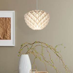 Biała lampa wisząca nowoczesna, Alebo