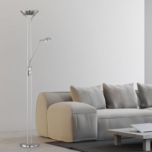 Czarna lampa stojąca nowoczesna, Aiden, 20W, 3000K LED, z przełącznik