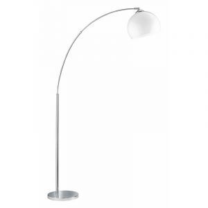 Chromowana lampa stojąca plastikowa, Yana, z przełącznik