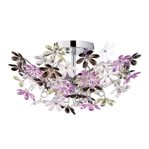 Chromowana lampa sufitowa retro, Wooler