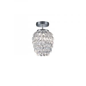 Chromowana lampa sufitowa retro, Ilse