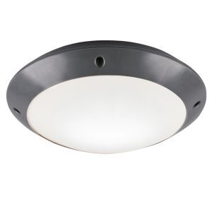 Antracytowy plafon sufitowy nowoczesny, Gandrup, IP54