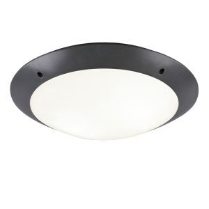 Antracytowy plafon sufitowy nowoczesny, Gandrup, IP54