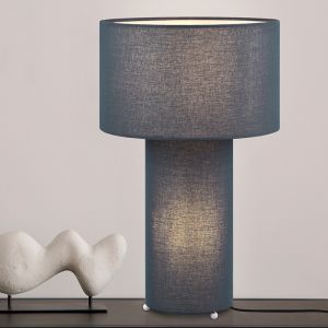 Niebieska lampa stołowa tkanina, Denilson