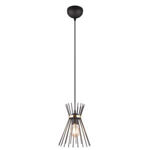 Czarna lampa wisząca industrialna, Fransiscus