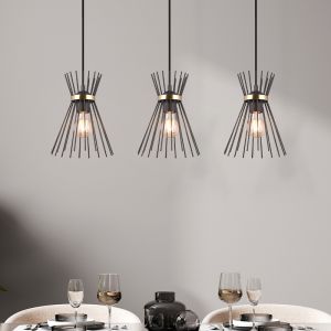 Czarna lampa wisząca industrialna, Fransiscus