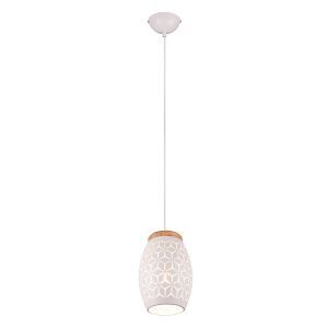 Biała lampa wisząca nowoczesna, Delana