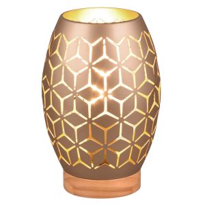 Ciemnoszara lampa stołowa nowoczesna, Delana