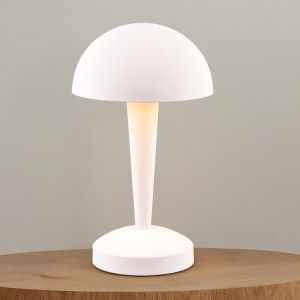 Biała lampa stołowa nowoczesna, Delila, z dotykowy ściemniacz