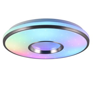 Biały plafon sufitowy plastikowy, Franz, 21W, RGBW LED, z pilot