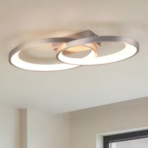 Niklowy plafon sufitowy nowoczesny, Ersan, 25W, 3000K LED