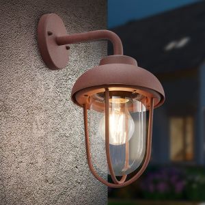 Rdzawa lampa zewnętrzna industrialna, Trevor, IP44