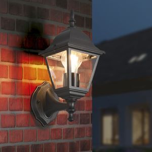 Czarna lampa zewnętrzna klasyczna, Lavina, IP44