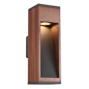 Drewniana lampa zewnętrzna brązowa, Tiziana, IP44