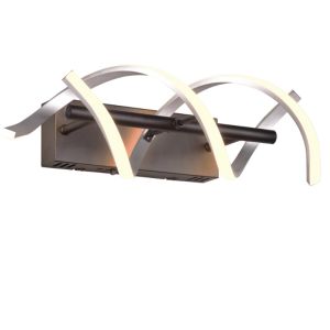 Chromowany kinkiet design, Sylvian, 22W, regulowana ciepła do zimnej bieli LED, ściemniana w 3 krokach