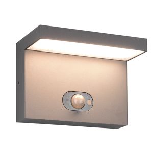 Antracytowy kinkiet solarny zewnętrzny nowoczesny, Nesrin, 5W, white switch LED, IP65