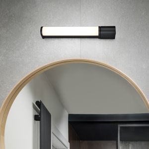 Czarny kinkiet łazienkowy nowoczesny, Bernou, 8W, 3000K LED, IP44