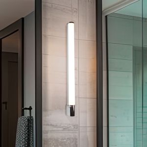 Chromowany kinkiet łazienkowy nowoczesny, Bernou, 16W, 3000K LED, IP44