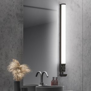 Czarny kinkiet łazienkowy nowoczesny, Bernou, 16W, 3000K LED, IP44