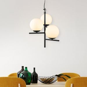 Biała lampa wisząca nowoczesna, Silkis