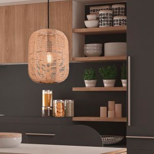Czarna lampa wisząca vintage, Elham