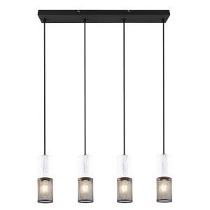 Czarna lampa wisząca vintage, Marjet