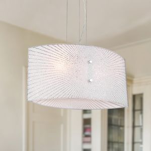 Chromowana lampa wisząca nad stół do jadalni metalowa, Quinten