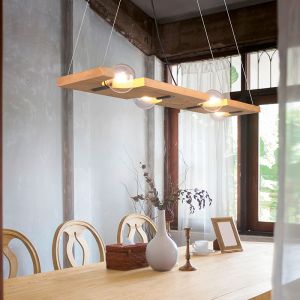Drewniana lampa wisząca brązowa, Dyonne
