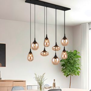 Bursztynowa lampa wisząca design, Sybren