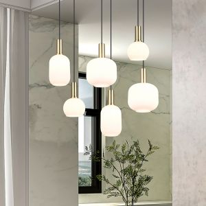 Biała lampa wisząca design, Nurullah