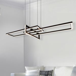 Czarna lampa wisząca nowoczesna, Hatun, 34W, 3000K LED