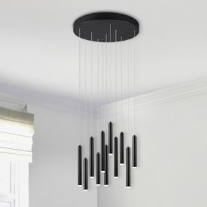 Antracytowa lampa wisząca nowoczesna, Jamilla, 52W, 3000K LED