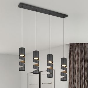 Czarna lampa wisząca design, Marouan