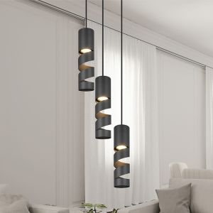 Czarna lampa wisząca design, Marouan