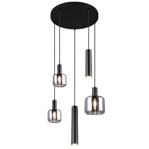Czarna lampa wisząca nad stół do jadalni design, Lahcen