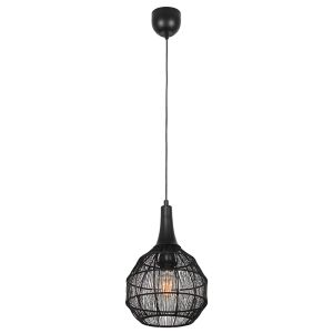 Czarna lampa wisząca rustykalna, Rins