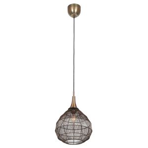 Brązowa lampa wisząca rustykalna, Rins