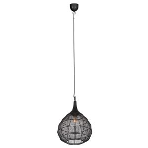 Czarna lampa wisząca rustykalna, Rins