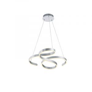 Srebrna lampa wisząca nowoczesna, Davu, 52W, 3000K LED